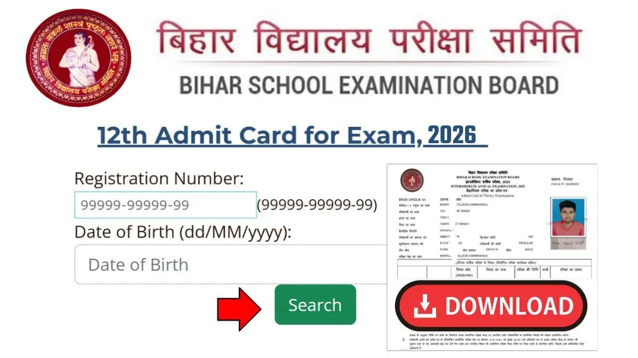 Bihar Board 12th Admit Card Download 2026